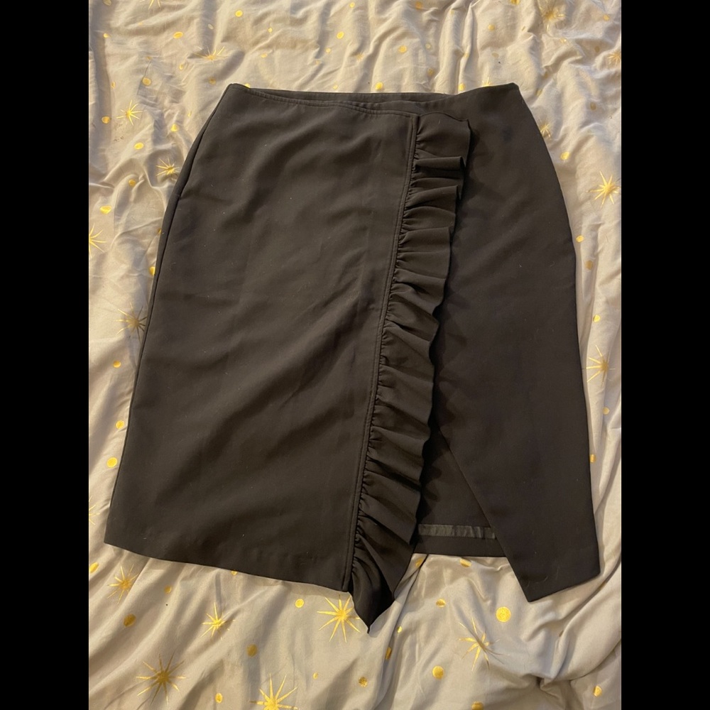 Black slit skirt 16W